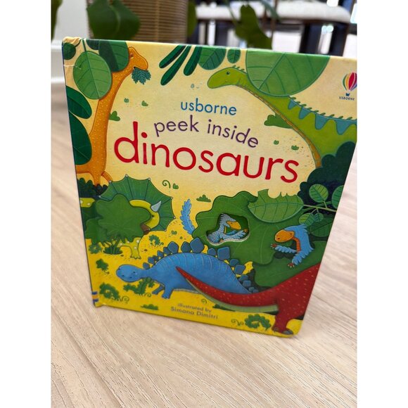 Usborne Peek Inside Dinosaurs Hardcover Childrens Book - Picture 1 of 3